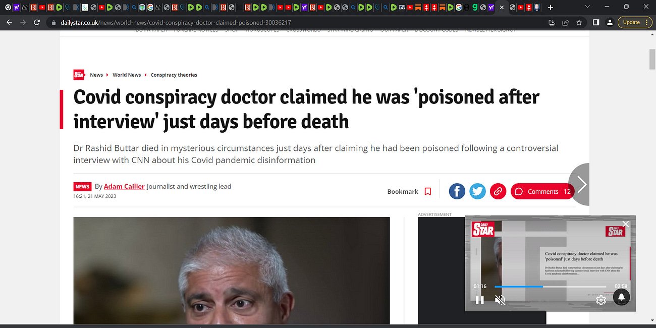 Was Buttar killed? 'Dr Rashid Buttar died in mysterious circumstances just days after claiming he had been poisoned following a controversial interview with CNN about his Covid pandemic disinformation